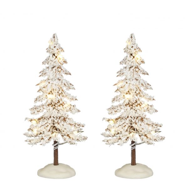 LUVILLE - Lighted Snowy Tree, Set/2