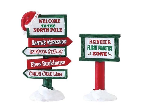 LEMAX - North Pole Signs