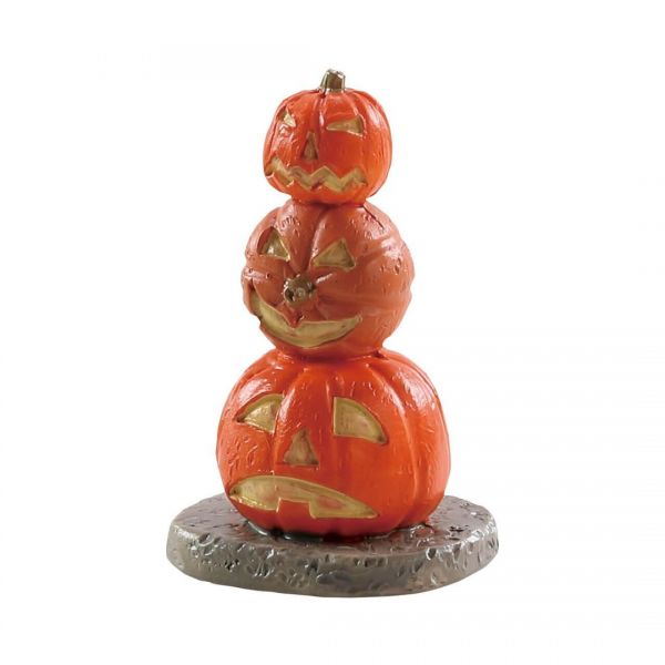 LEMAX - Stacked Spooky Pumpkins